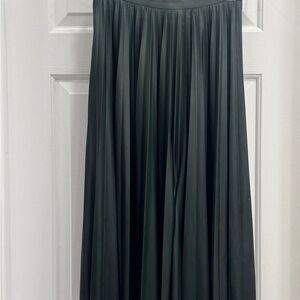 Mango Dark green Pleated Maxi Skirt